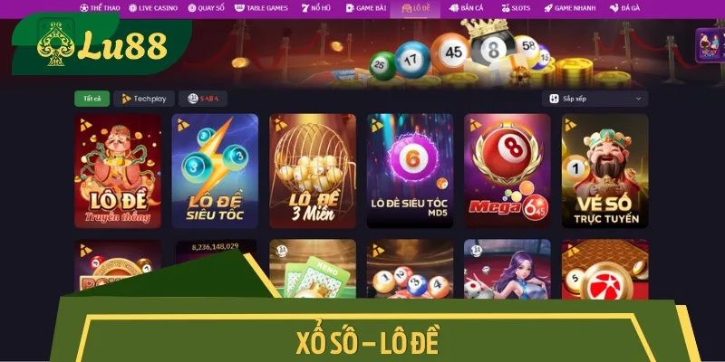 Xổ số - Lô đề cũng là sảnh cược có số lượng truy cập đông đảo